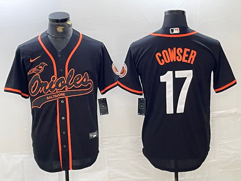 Men's Baltimore Orioles Colton Cowser #17 Black Jersey Joint Edition